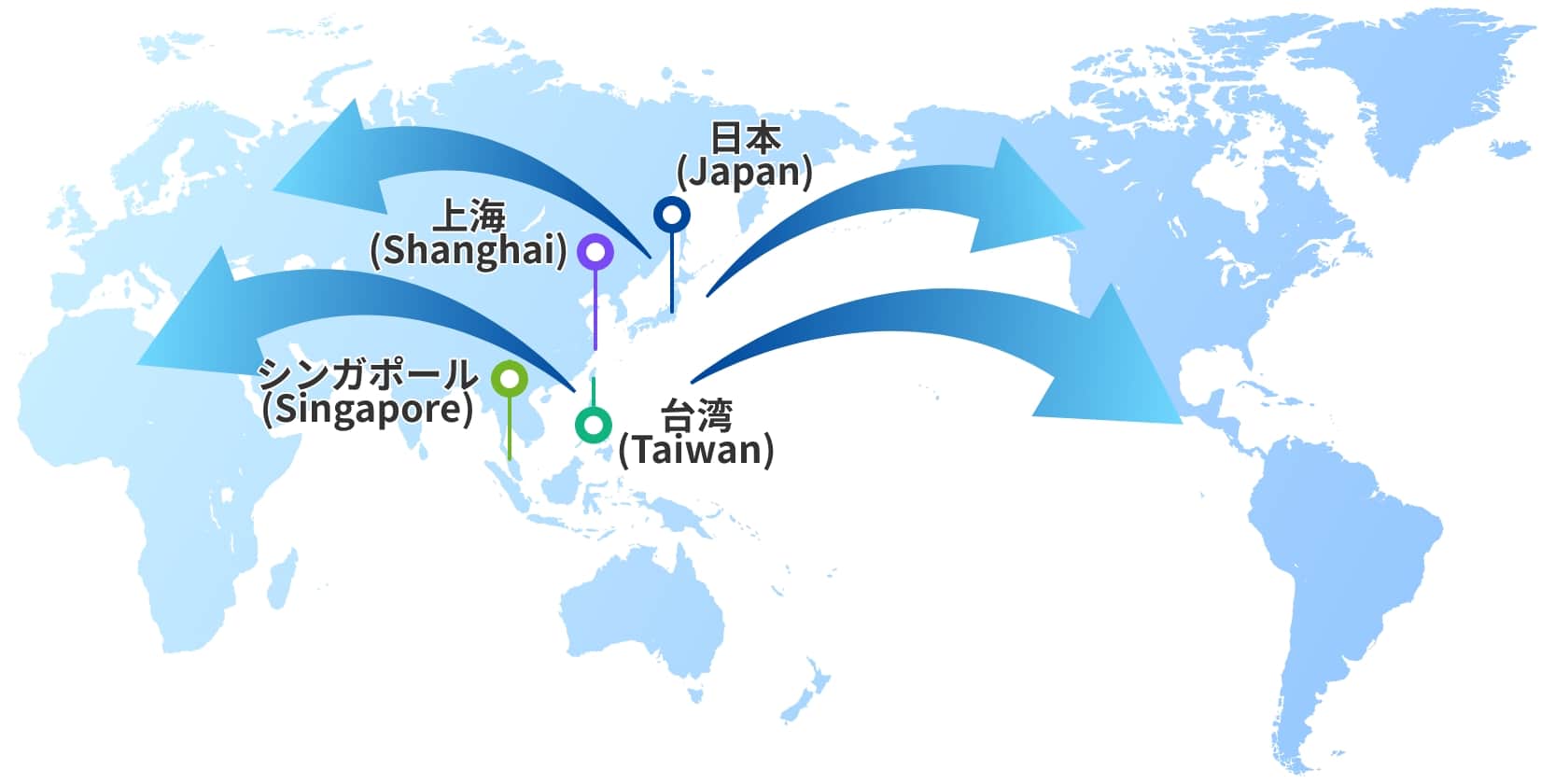 TOKKINグローバルネットワークマップ